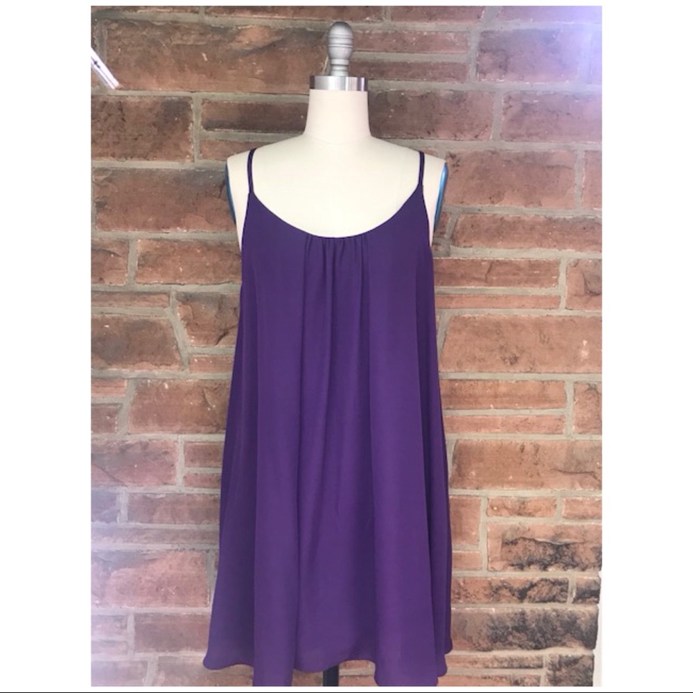 Eggplant swing dress